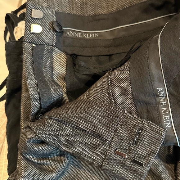 Anne Klein Black Printed Kyanite Flare Dress Pants in Onyx Multi - Picture 7 of 9